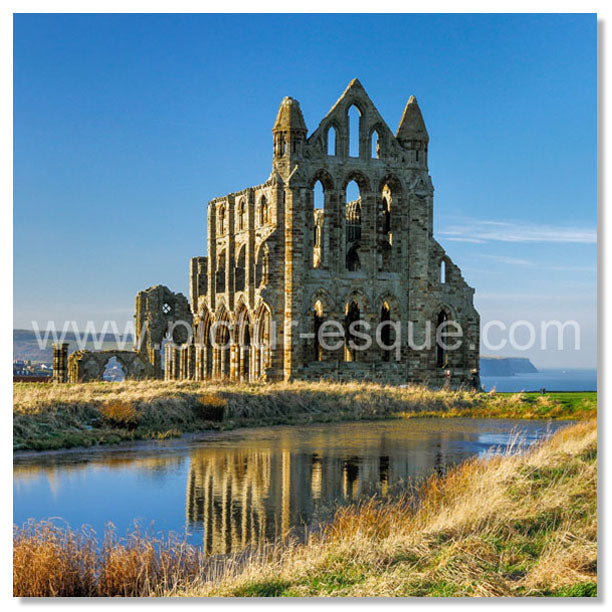Whitby Abbey in Winter Christmas card by Charlotte Gale