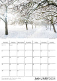 Snowy Stray Harrogate 2024 Wall Calendar
