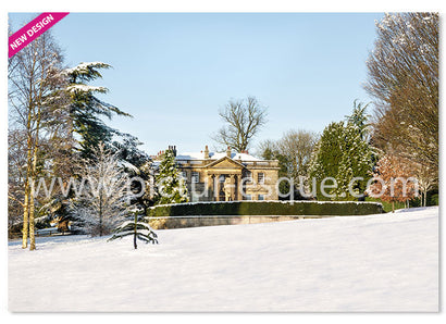 Conyngham Hall Knaresborough in the Snow Christmas Card by Charlotte Gale
