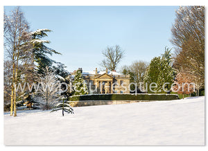 Conyngham Hall Knaresborough in the snow Christmas card  by Charlotte Gale