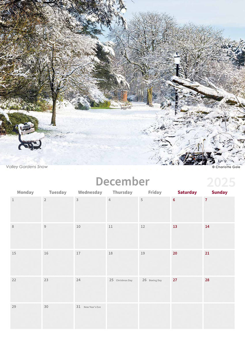 Harrogate 2025 Wall Calendar by Charlotte Gale Photography