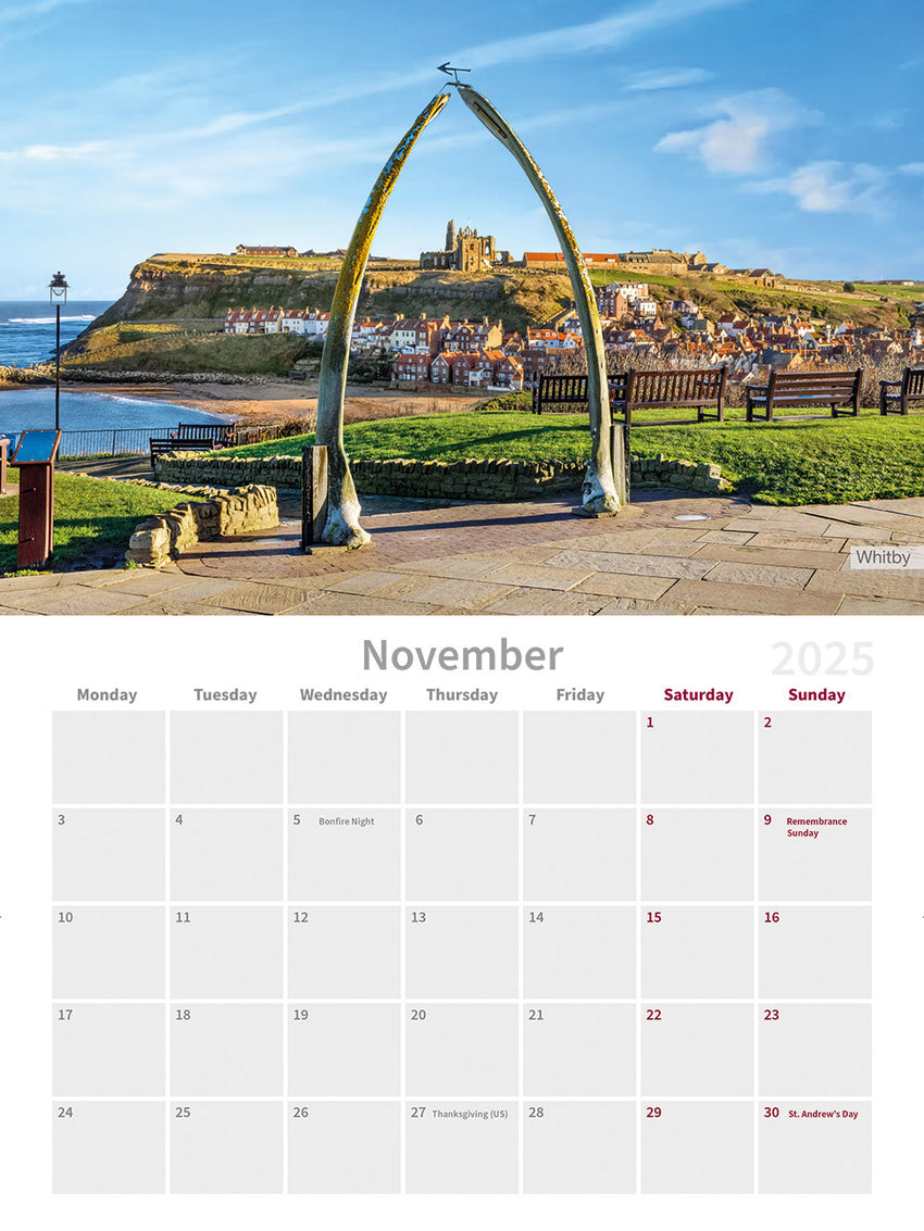 Yorkshire 2025 Wall Calendar by Charlotte Gale