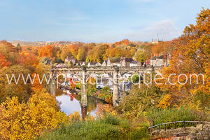 Knaresborough Viaduct in Autumn Canvas by Charlotte Gale