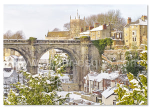 Luxury Christmas card featuring Knaresborough Viaduct in the Snow