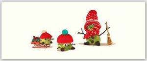 Sledging Sprouts Christmas Gift Tag by Charlotte Gale
