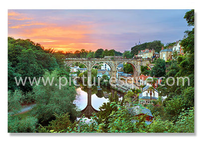 Knaresborough Viaduct at Sunset blank notecards