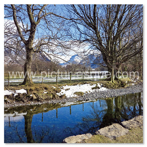 'River Derwent' Blank Square Greetings Card