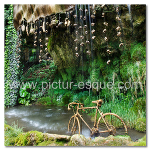 Mother Shiptons Cave Petrified Bike Blank Knaresborough Greetings Card